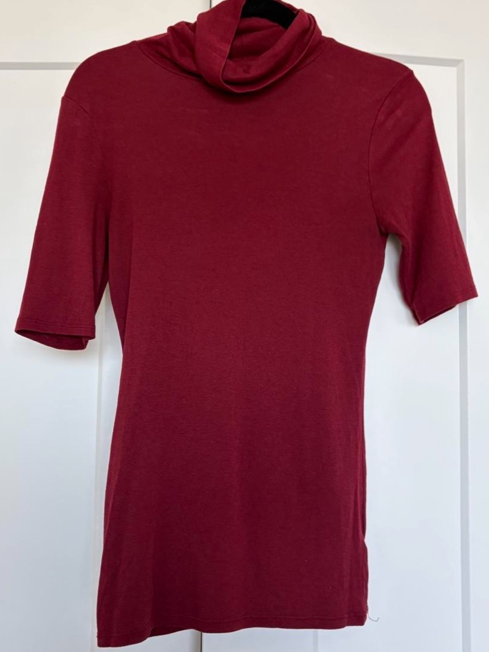 Merona Wine Red Short-Sleeve Turtleneck Sweater!